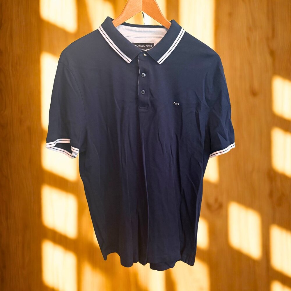 MICHAEL KORS 🏷️ Polo - Navy Blue | Short Sleeve